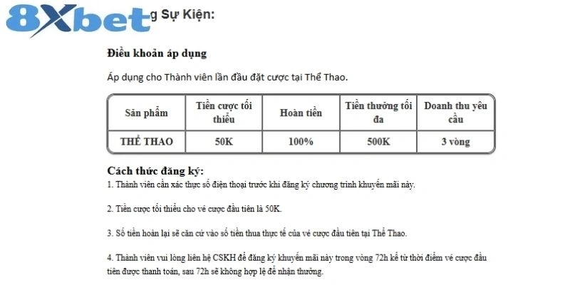 8xbet Bảo Hiểm Thể Thao Giúp Tối Ưu Hóa Lợi Nhuận Cược 3 Hội viên phải trải qua ba vòng cược hợp lệ để rút tiền