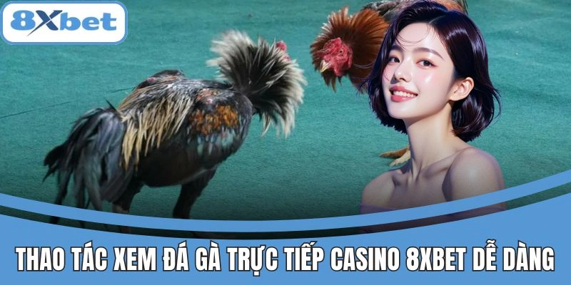 Đá Gà Trực Tiếp Casino 8xbet Mãn Nhãn, Nhận Thưởng Khủng 4 Thao tác xem đá gà trực tiếp casino 8xbet dễ dàng
