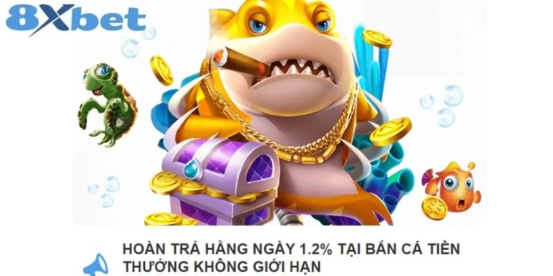 Hoàn Trả Bắn Cá 8xbet Thả Ga Mỗi Ngày, Không Cần Quay Vòng 2 Tìm hiểu điều kiện tham gia sự kiện ưu đãi này